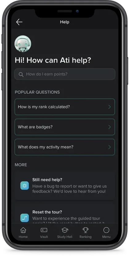 Atiom app screenshot